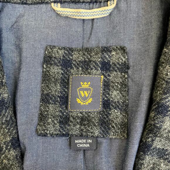 Wallin & Bros Mens 38S Wool Tweed Tailored Sports Coat Blazer Elbow Patches - Picture 9 of 16